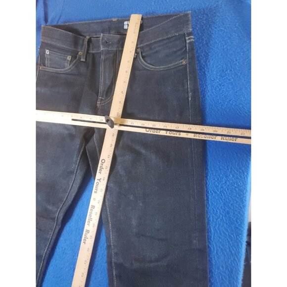 Uniqlo Selvedge Denim Jeans Slim Fit Pants Yellow Stiches Women's Size 30 - Picture 11 of 16